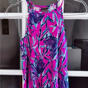 Lilly Pulitzer Pink and Teal/blue Patterned top